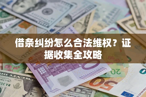 北京借条纠纷怎么合法维权?证据收集全攻略 北京借条纠纷怎么合法维权?证据收集全攻略
